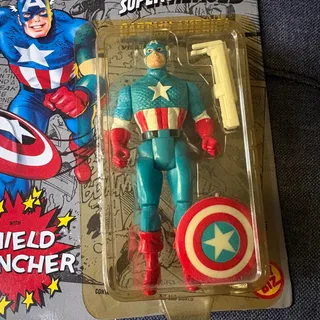 Photo of Marvel Super Heroes Captain America Action Figure - Vintage 1990 Toy Biz SEALED