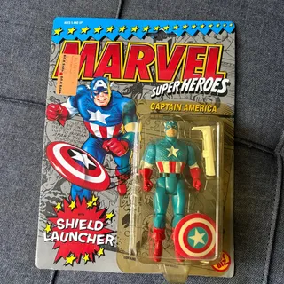 Photo of Marvel Super Heroes Captain America Action Figure - Vintage 1990 Toy Biz SEALED