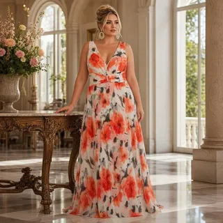 Photo of R&M Richards 20W Peach Shimmer Textured Dress NWT Formal Evening Dress