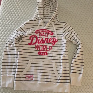 Photo of Disney Parks Walt Disney World 1971 Striped Hoodie White Size M