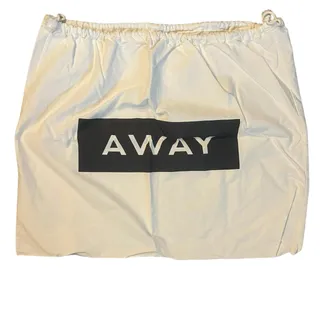 Photo of Away Travel Dust Bag White Black Logo Drawstring Storage Bag 21x21 Inches Large