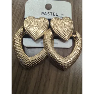 Photo of Pastel heart shaped post  earrings 