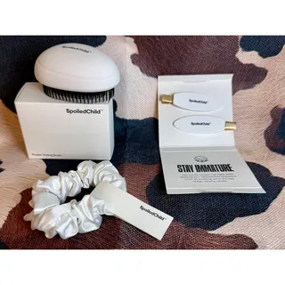 Photo of Spoiled Child Hair Accessories Lot of 3 - Scrunchie, Hair Clips, Pocket Brush