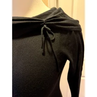 Photo of Cute Women's Asymmetric Cowl Neck Sweater - Black - Size XL - Nu Goth Whimsigoth