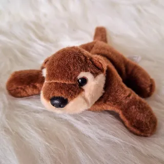 Photo of Wildlife Artists River Otter Finger Puppet Plush Brown Stuffed Animal Toy
