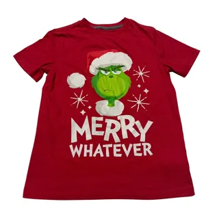 Photo of Old Navy Boys The Grinch 'Merry Whatever' Graphic T-Shirt in Red, Size M