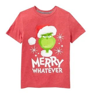 Photo of Old Navy Boys The Grinch 'Merry Whatever' Graphic T-Shirt in Red, Size M