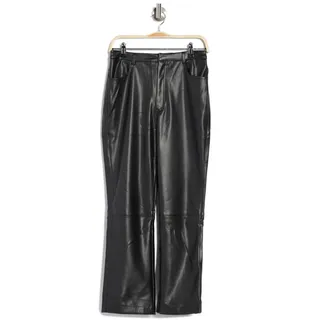 Photo of Lucy Paris Faux Leather Flat Front Crop Pants, Size M