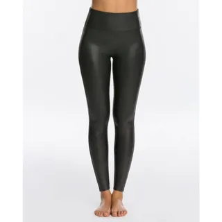 Photo of Spanx Faux Leather Leggings Black L NWT #2437  Minimalist Mobwife Effortless