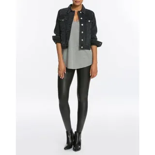 Photo of Spanx Faux Leather Leggings Black L NWT #2437  Minimalist Mobwife Effortless
