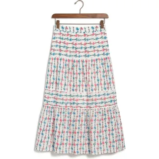 Photo of Anthropologie Foxiedox Tiered Floral Midi Skirt - NWT L