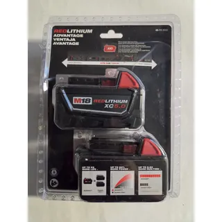 Photo of Copied - Milwaukee M18 REDLITHIUM XC5.0 18V 5.0Ah Battery 2-Pack 48-11-1852