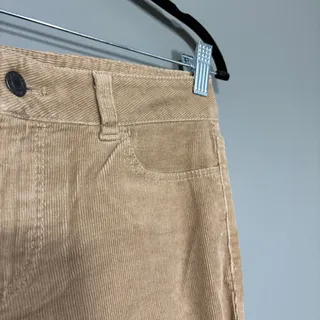Photo of Talbots Tan Corduroy Straight Leg Mid Rise Pants - Women's Size 4 Preppy Grunge