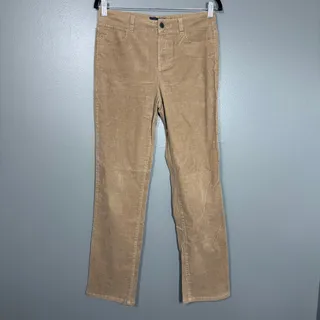 Photo of Talbots Tan Corduroy Straight Leg Mid Rise Pants - Women's Size 4 Preppy Grunge