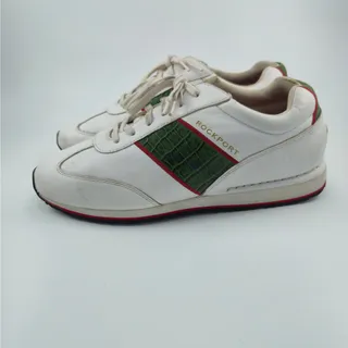 Photo of Rockport Vintage Men's Size 7 Leather Sneakers White Green Red 