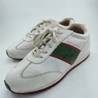 Photo of Rockport Vintage Men's Size 7 Leather Sneakers White Green Red 