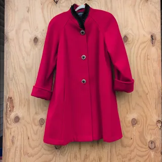 Photo of Jofeld Wool Blend Vintage Medallion Button Coat Women's Med Made In USA