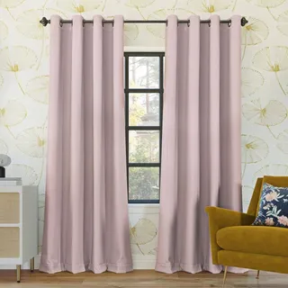 Photo of Sun Zero Oslo Extreme 100% Blackout Grommet Curtain 52x63 Blush Single Panel
