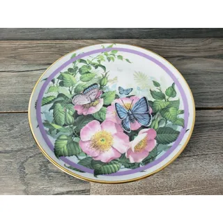 Photo of Hamilton Butterfly Garden Common Blue Paul J Sweany Collector Plate 1986