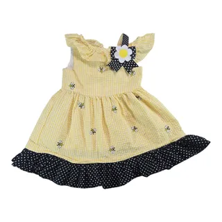Photo of Counting Daisies 2T Girls Dress Seersucker Bumblebee Polka Dot Cute Spring EUC