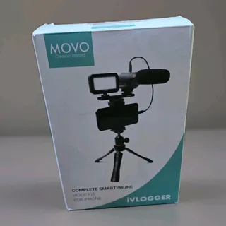 Photo of Content Creator iPhone Compatible Accessory Kit LED Light Shotgun Mic