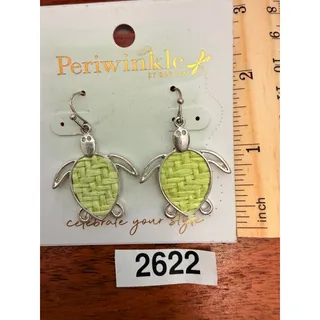 Photo of New Periwinkle by Barlow Pale Green Turtle Hook Earrings