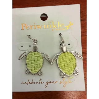 Photo of New Periwinkle by Barlow Pale Green Turtle Hook Earrings