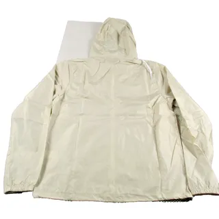 Photo of Grand Running Club Jacket Mens Small Beige Khaki Hooded Full Zip Windbreaker
