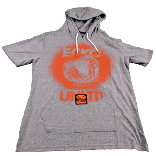 Photo of Ecko Unltd Hoodie Mens Medium Gray Short Sleeve Graphic Pullover Jersey Tee