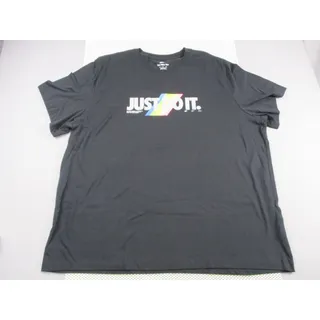 Photo of Nike Shirt Mens 3XL Black Just Do It Rainbow Logo Graphic Swoosh Tee Nike NWT