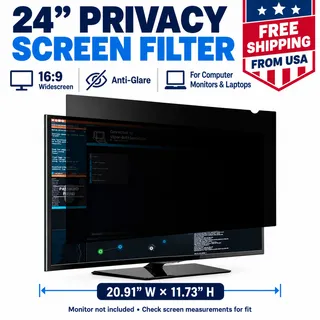 Photo of 24” Privacy Screen Filter 16:9 531x298mm Anti-Glare Monitor Laptop*
