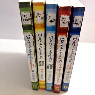 Photo of Diary Of A Wimpy Kid Paperback Books By Jeff Kinney Lot Of 5