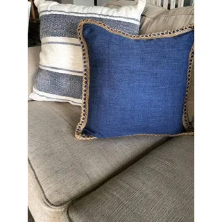 Photo of HIG Claire Navy Pillow Cover 2 Piece 12"x20"