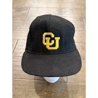 Photo of Vintage Somers Mens Black Colorado Buffaloes Fitted Hat Size 7 3/8 Baseball Cap