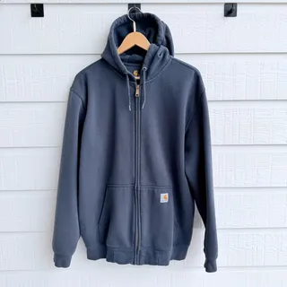 Photo of Carhartt Full Zip Hoodie L Navy Original Fit Workwear Heavyweight Sweatshirt