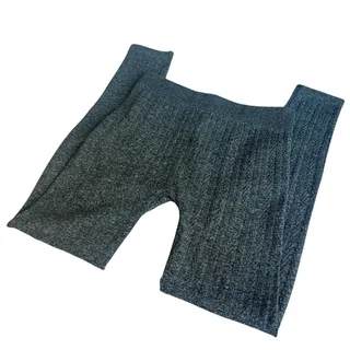 Photo of Connection 18 SIZE 1X Patterned Textured Seamless Fleece Lined Mid Rise Leggings