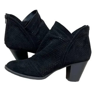Photo of Report Footwear SIZE 7.5 Geometric Shapes Cut Out 2.5" Heel Ankle Booties