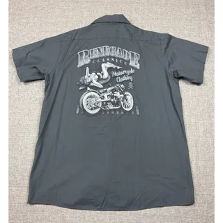 Photo of Dickies Renegade Classics Shirt Mens XL Gray Pin Up Motorcycle Houston Workwear