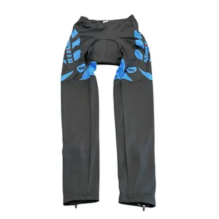 Photo of Sponeed Mens Black Stretch Compression Ankle Zip Padded Cycling Pants Size L