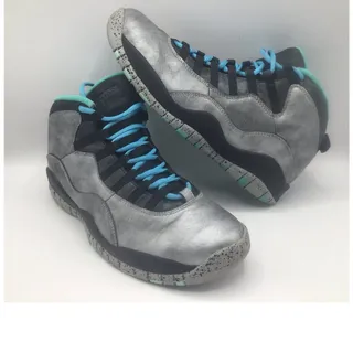 Photo of Nike Air Jordan 10 Retro Liberty Mens Size 9 Metallic Dust Teal 705178-045