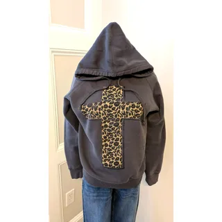 Photo of COTTON ON Leopard Cross Sweatshirt Hoodie