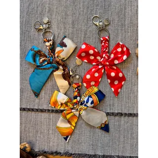 Photo of Set of 3 Bow Bag Charms Purse Charm Colorful Bows Keychain Purse Accessory