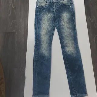 Photo of True Religion Bleached Skinny Jean 25 Casual Boho Grunge Festival Hippie Street