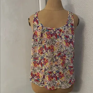 Photo of Topshop Floral Print Tank Top w/Pocket 4 Boho Grandma Cottagecore Retrogirl Twee