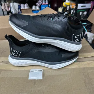 Photo of FootJoy FJ Quantum Black White Golf Shoes | Men's 12 | Pre-Owned - Good