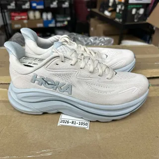 Photo of HOKA Clifton 10 Grout Mineral Blue Running Shoes | Women's 7B | Pre-Owned - Good