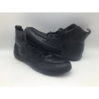 Photo of Converse Chuck Taylor All Star Leather Moc Toe Boot Triple Black Men 8 Women 10