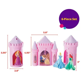 Photo of 6 Piece Disney Princess Castle Cake Topper, Birthday Party Decoration Set