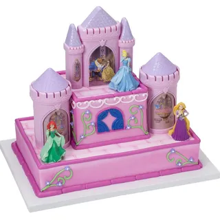 Photo of 6 Piece Disney Princess Castle Cake Topper, Birthday Party Decoration Set