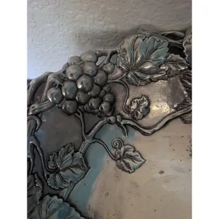 Photo of VINTAGE Arthur Court Grapevine Pattern 14" Bowl 1998 , Elegant Detailed Bowl